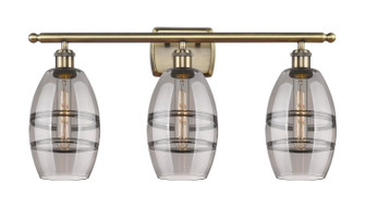 Ballston Three Light Bath Vanity in Antique Brass (405|516-3W-AB-G557-6SM)