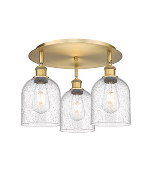Ballston Three Light Flush Mount in Brushed Brass (405|516-3C-BB-G558-6SDY)