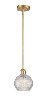 Ballston One Light Mini Pendant in Satin Gold (405|516-1S-SG-G122C-6CL)