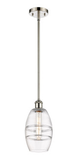 Ballston One Light Mini Pendant in Polished Nickel (405|516-1S-PN-G557-6CL)