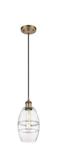 Ballston One Light Mini Pendant in Brushed Brass (405|516-1P-BB-G557-6CL)