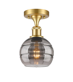 Ballston One Light Semi-Flush Mount in Satin Gold (405|516-1C-SG-G556-6SM)