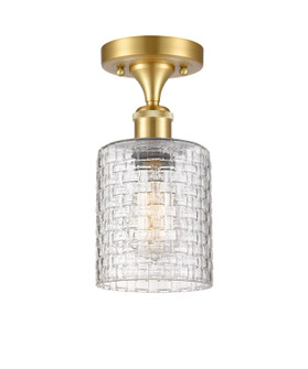 Ballston One Light Semi-Flush Mount in Satin Gold (405|516-1C-SG-G112C-5CL)