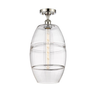 Ballston One Light Semi-Flush Mount in Polished Nickel (405|516-1C-PN-G557-10CL)