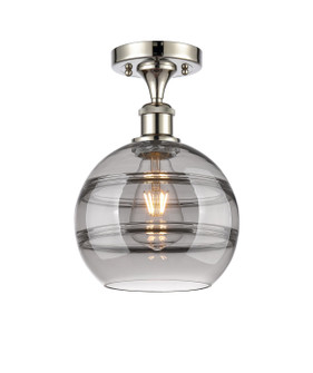 Ballston One Light Semi-Flush Mount in Polished Nickel (405|516-1C-PN-G556-8SM)