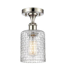 Ballston One Light Semi-Flush Mount in Polished Nickel (405|516-1C-PN-G112C-5CL)