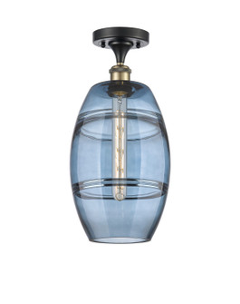 Ballston One Light Semi-Flush Mount in Black Antique Brass (405|516-1C-BAB-G557-8BL)