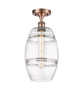 Ballston One Light Semi-Flush Mount in Antique Copper (405|516-1C-AC-G557-8CL)