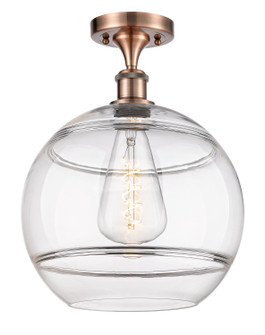 Ballston One Light Semi-Flush Mount in Antique Copper (405|516-1C-AC-G556-12CL)