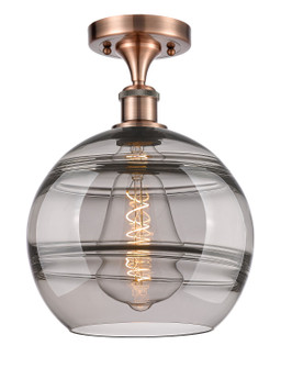 Ballston One Light Semi-Flush Mount in Antique Copper (405|516-1C-AC-G556-10SM)