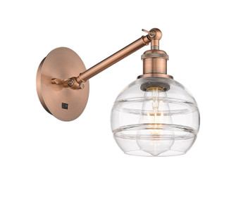 Ballston One Light Wall Sconce in Antique Copper (405|317-1W-AC-G556-6CL)
