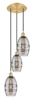 Ballston Three Light Pendant in Satin Gold (405|113B-3P-SG-G557-6SM)