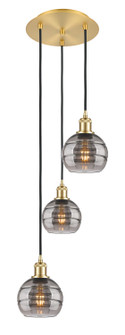 Ballston Three Light Pendant in Satin Gold (405|113B-3P-SG-G556-6SM)