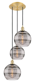 Ballston Three Light Pendant in Satin Gold (405|113B-3P-SG-G556-10SM)