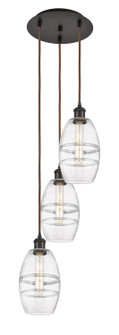 Ballston Three Light Pendant in Oil Rubbed Bronze (405|113B-3P-OB-G557-6CL)