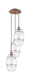 Ballston Three Light Pendant in Antique Copper (405|113B-3P-AC-G557-8CL)