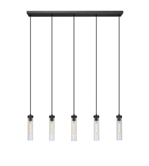 Beau Five Light Linear Chandelier in Matte Black (224|740P-5L-MB)