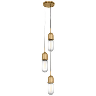 Junio LED Pendant in Hand-Rubbed Antique Brass (268|TOB 5646HAB-CG-3)