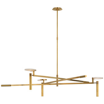 Melange LED Chandelier in Antique-Burnished Brass (268|KW 5603AB-ALB)