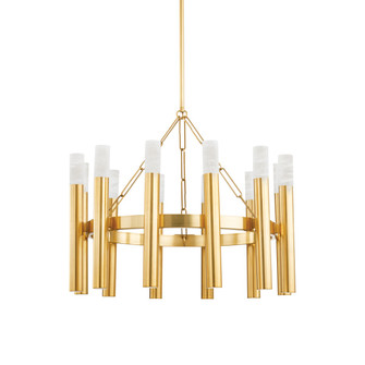 Pali 12 Light Chandelier in Aged Brass (70|5728-AGB)