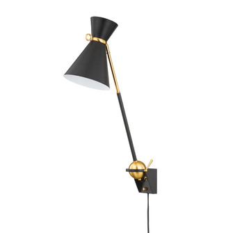 Winsted One Light Wall Sconce in Aged Brass/Soft Black (70|3530-AGB/SBK)