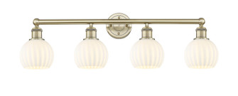 Edison LED Bath Vanity in Antique Brass (405|616-4W-AB-G1217-6WV)