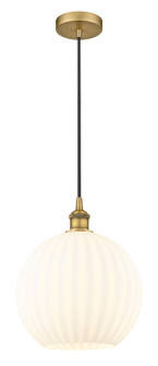 Edison LED Mini Pendant in Brushed Brass (405|616-1P-BB-G1217-12WV)