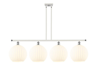 Ballston LED Island Pendant in White Polished Chrome (405|516-4I-WPC-G1217-12WV)