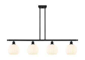 Ballston LED Island Pendant in Matte Black (405|516-4I-BK-G1217-8WV)