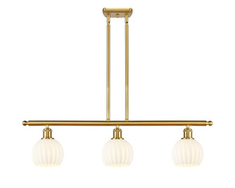 Ballston LED Island Pendant in Satin Gold (405|516-3I-SG-G1217-6WV)