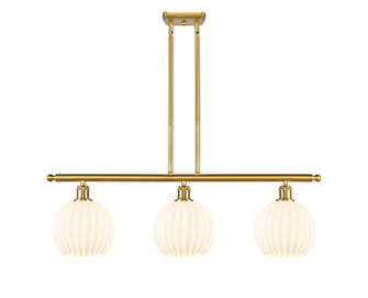 Ballston LED Island Pendant in Satin Gold (405|516-3I-SG-G1217-8WV)