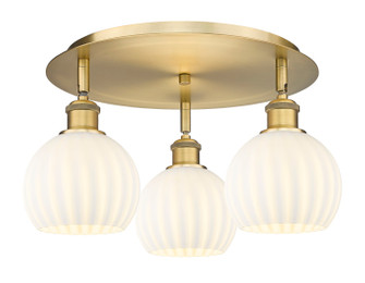 Ballston LED Flush Mount in Brushed Brass (405|516-3C-BB-G1217-6WV)