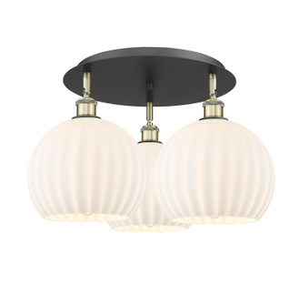 Downtown Urban LED Flush Mount in Black Antique Brass (405|516-3C-BAB-G1217-10WV)