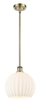 Ballston LED Mini Pendant in Antique Brass (405|516-1S-AB-G1217-10WV) Ballston LED Mini Pendant in Antique Brass (405|516-1S-AB-G1217-10WV)