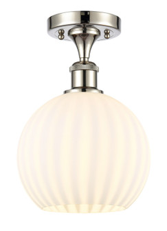 Ballston LED Semi-Flush Mount in Polished Nickel (405|516-1C-PN-G1217-8WV)