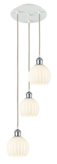 Ballston LED Pendant in White Polished Chrome (405|113B-3P-WPC-G1217-6WV)