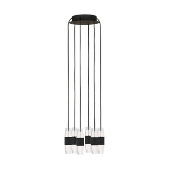 Lassell LED Chandelier in Nightshade Black (182|SLCH38427B)