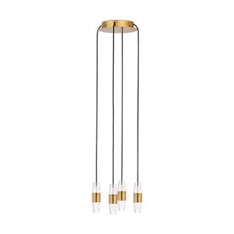 Lassell LED Chandelier in Natural Brass (182|SLCH38327NB)