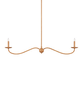 Saxon Two Light Chandelier in Saddle Tan/Natural (142|9000-1127)