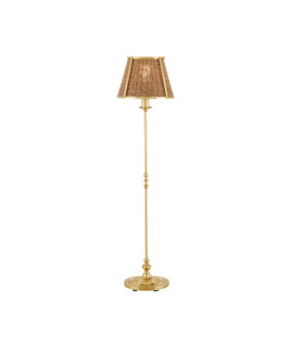 Deauville One Light Floor Lamp in Polished Brass/Natural (142|8000-0141)
