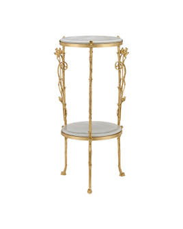Fiore Accent Table in Polished Brass/Natural (142|4000-0178)