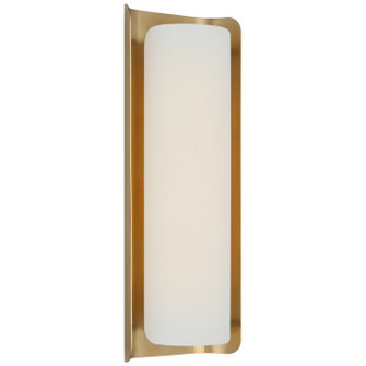 Penumbra LED Wall Sconce in Hand-Rubbed Antique Brass and Linen (268|WS 2074HAB/L)