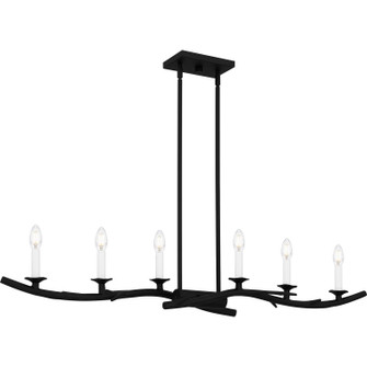 Oakley Six Light Linear Chandelier in Earth Black (10|OAK644EK)