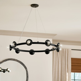 Palta Nine Light Chandelier in Black (12|52642BK)