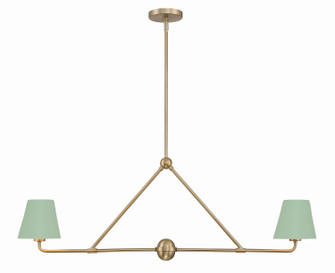 Xavier Two Light Chandelier in Vibrant Gold / Green (60|XAV-B9302-VG-GR)