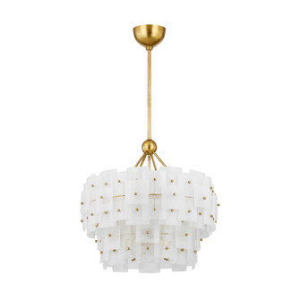 Jacik Six Light Chandelier in Vintage Gold Leaf (67|F2124-VGL)