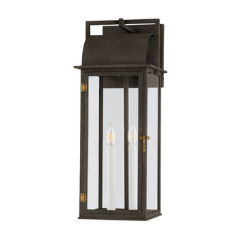 Bohen Two Light Exterior Wall Sconce in French Iron/Patina Brass (67|B2224-FRN/PBR)