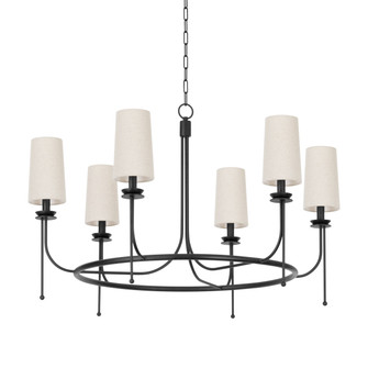 Calder Six Light Chandelier in Forged Iron (67|F1240-FOR)