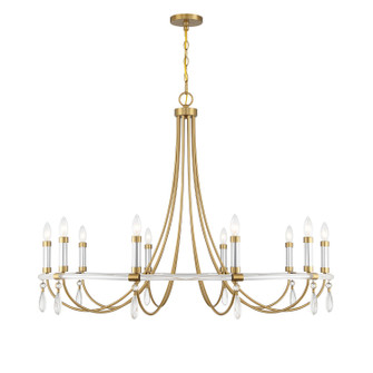 Mayfair Ten Light Chandelier in Warm Brass and Chrome (51|1-7712-10-195)