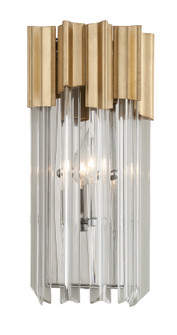 Charisma One Light Wall Sconce in Gold Leaf W Polished Stainless (68|220-11-GL/SS)